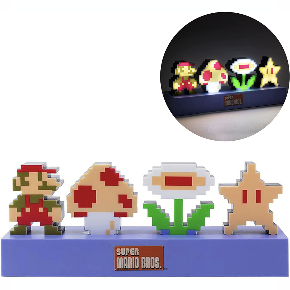 Super Mario Bros Icons Light, Decorative Light Up Figure