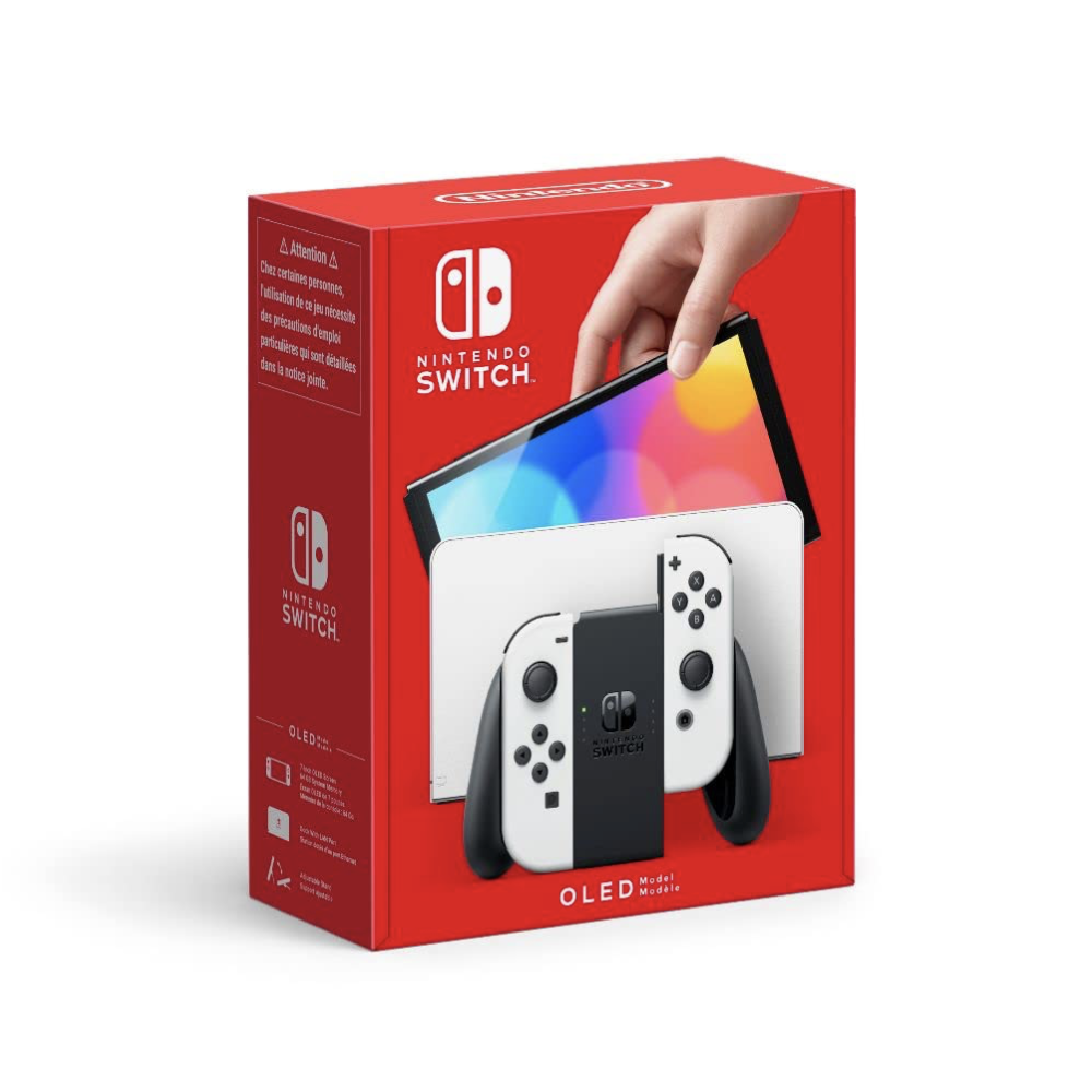 Nintendo Switch - OLED Model White with 4 in 1 Protective Kit Bundle