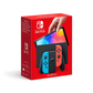 Nintendo Switch - OLED Model Neon Blue/Neon Red with Mario Case Bundle