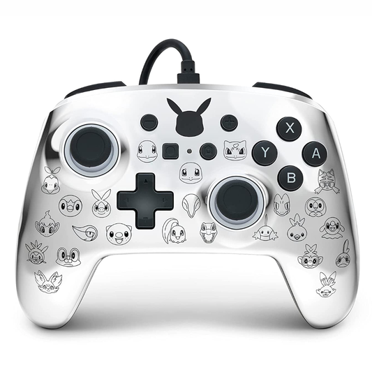 PowerA Enhanced Wired Controller for Nintendo Switch - Pikachu Black & Silver