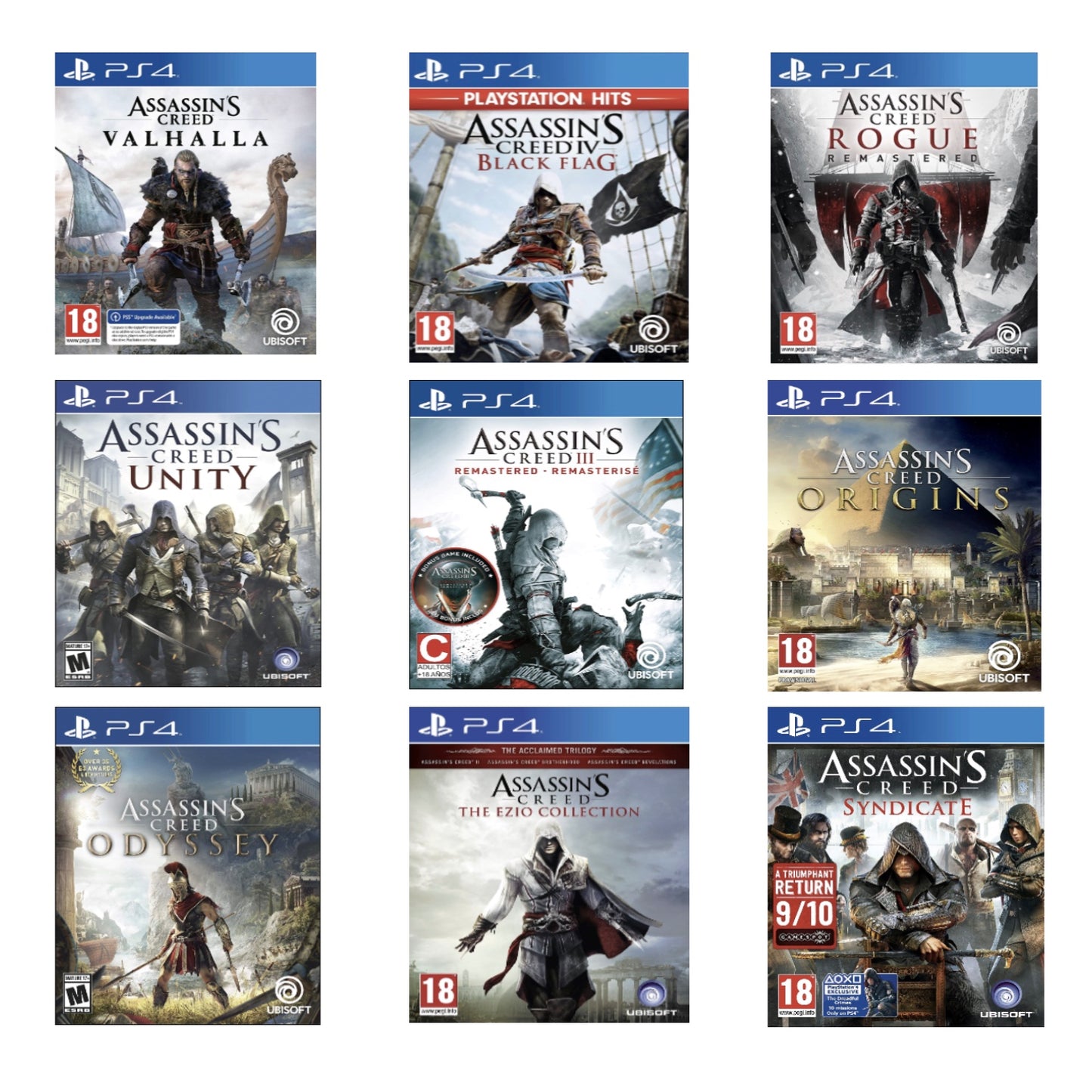 Assassin's Creed 9 Games Bundle - PlayStation 4