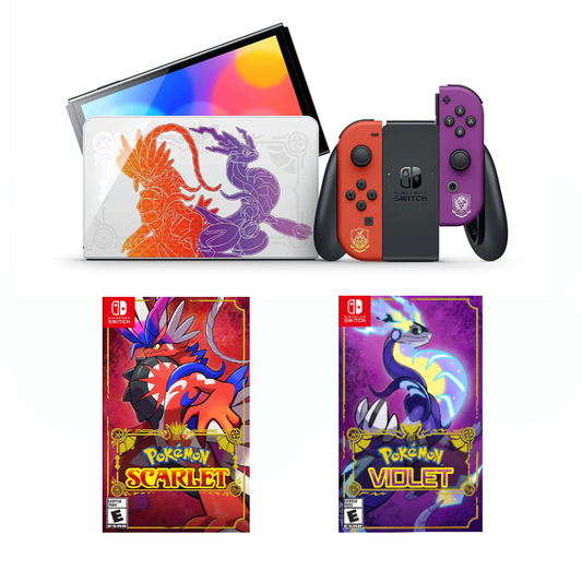 Nintendo Switch Pokémon Scarlet & Violet OLED Console with Both Games Bundle