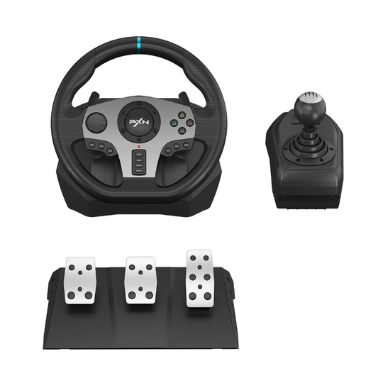 PXN-V9 1270/900 Degree Racing Steering Wheel With Shifter - PS3 | PS4 | PC | Xbox One | Xbox Series
