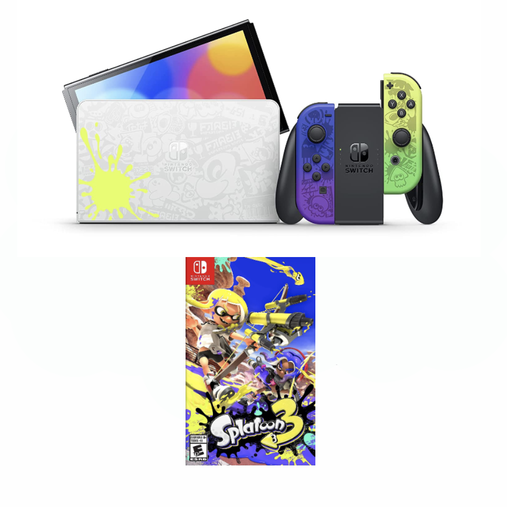 Nintendo Switch OLED Splatoon 3 Edition with Splatoon 3 Game Bundle