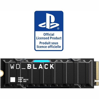 WD BLACK SN850X NVMe Internal Gaming SSD With Heatsink - Gen4 PCIe, M.2 2280, 3D NAND, Up to 7,300 MB/s - PS5 | PC