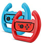 Mario Kart 8 Deluxe Game with Racing Wheel (Set of 2 Red + Blue) Bundle